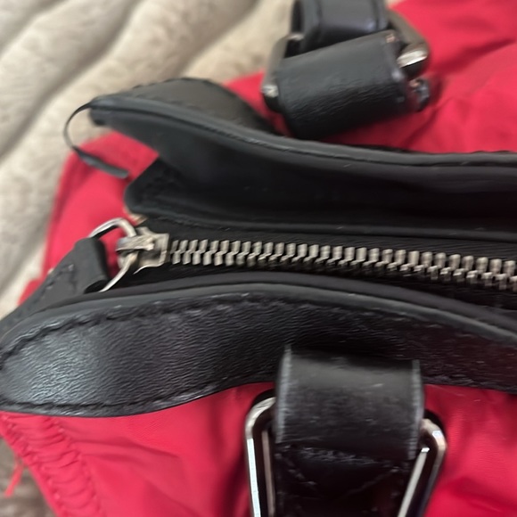 Authenticated Red Vinyl Burberry Satchel - Picture 8 of 10